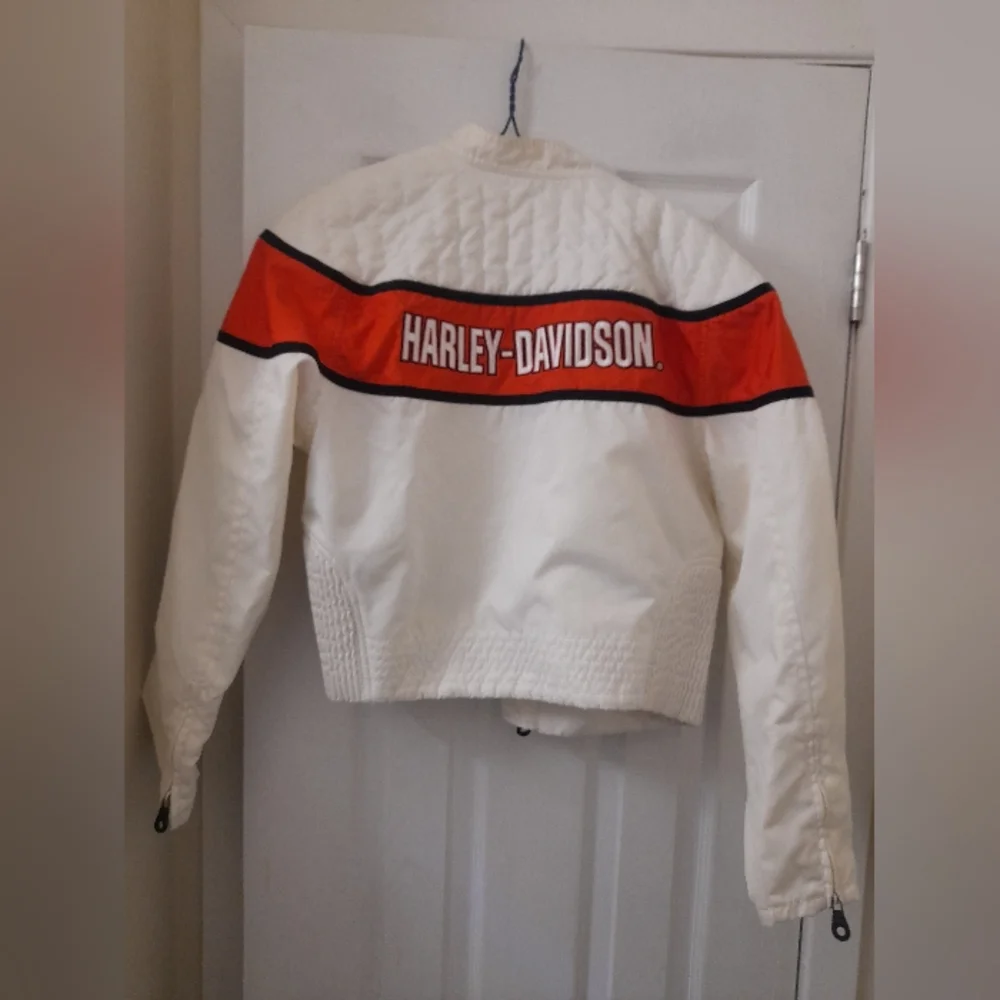 Harley Davidson - Motorbike Jacket - Cream/Orange - Medium - Picture 8 of 13